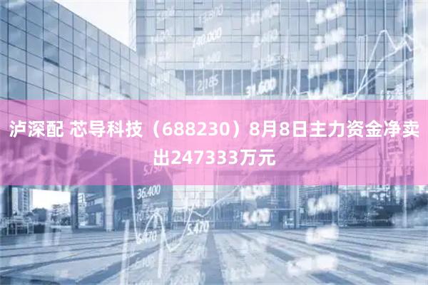 泸深配 芯导科技(688230)8月8日主力资金净卖出247333万元