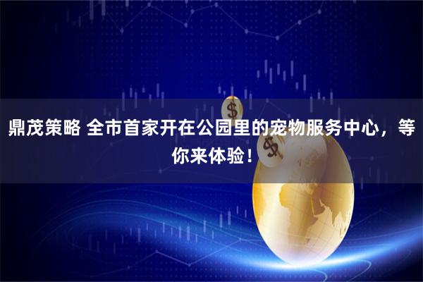 鼎茂策略 全市首家开在公园里的宠物服务中心，等你来体验！