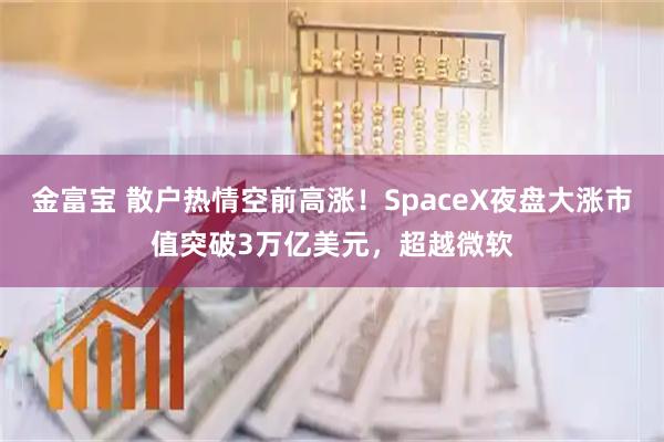 金富宝 散户热情空前高涨！SpaceX夜盘大涨市值突破3万亿美元，超越微软
