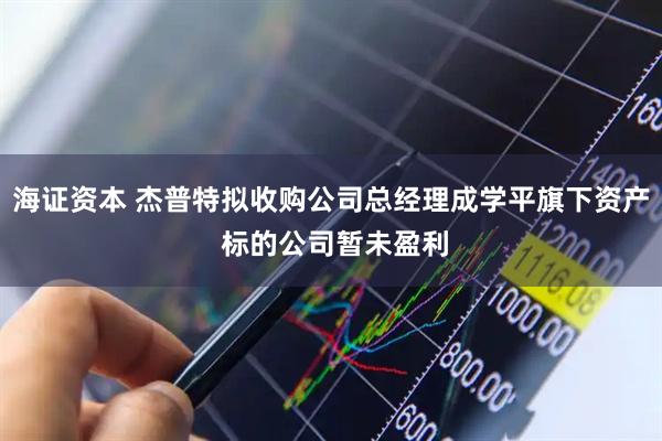 海证资本 杰普特拟收购公司总经理成学平旗下资产 标的公司暂未盈利